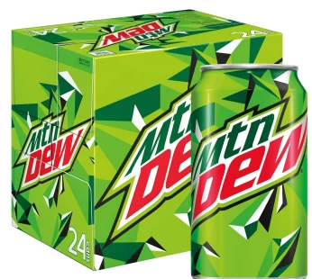 Mountain Dew Citrus Soda Pop, 12 fl oz, 24 Pack Cans