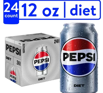 Diet Pepsi Cola Soda Pop, 12 fl oz, 24 Pack Cans