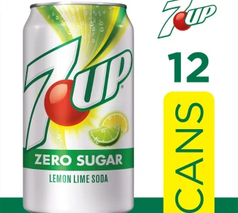 7UP Zero Sugar Lemon Lime Soda Pop, 12 fl oz, 12 Pack Cans